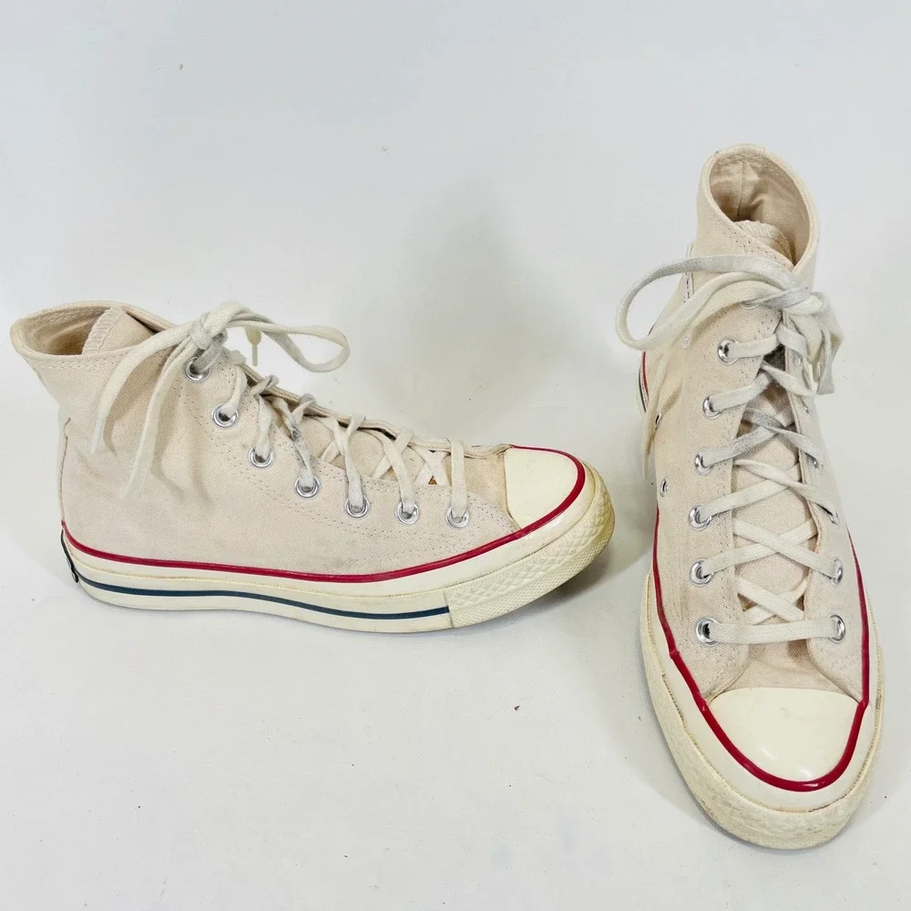 Converse Chuck 70 Hi Parchment Off White Sneakers 162053C Mens 5 Womens 7